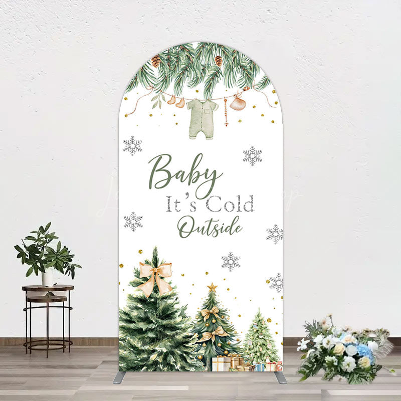 Lofaris Christmas Its Cold Outside Baby Shower Arch Backdrop