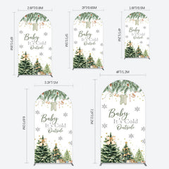 Lofaris Christmas Its Cold Outside Baby Shower Arch Backdrop