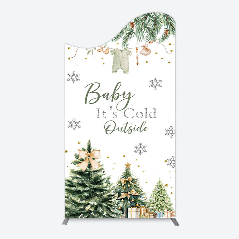 Lofaris Christmas Its Cold Outside Baby Shower Arch Backdrop