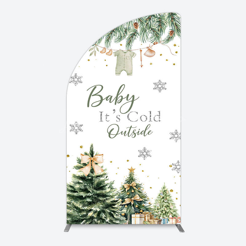 Lofaris Christmas Its Cold Outside Baby Shower Arch Backdrop
