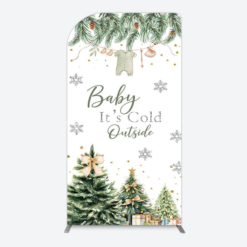 Lofaris Christmas Its Cold Outside Baby Shower Arch Backdrop