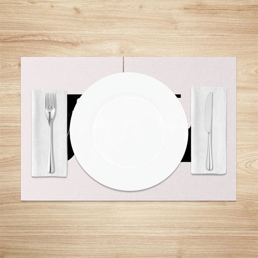 Lofaris Christmas Joy Set of 4 Placemats Red Buffalo Plaid Ornament Modern Farmhouse Holiday Table Mats