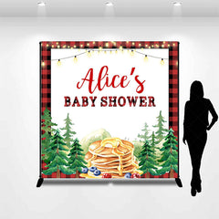 Lofaris Christmas Muffin Custom Name Baby Shower Backdrop