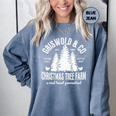 Lofaris Christmas Tree Farm Personalized Sweatshirt Custom Name Holiday Pullover Cozy Matching Outfit for Whole Family