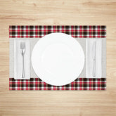 Lofaris Christmas Tree Set of 4 Placemats Leopard Print Plaid Trees Modern Farmhouse Holiday Table Mats