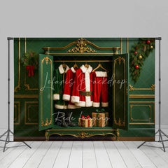 Lofaris Christmas Wardrobe Backdrop Santa Suit Elf Costume Closet Background North Pole Dressing Room Holiday Party Decoration