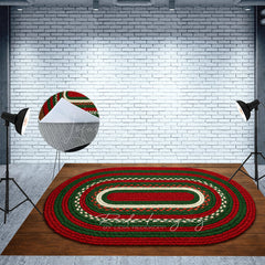 Lofaris Christmas Woven Straw Ropes Fabric Floor Backdrop