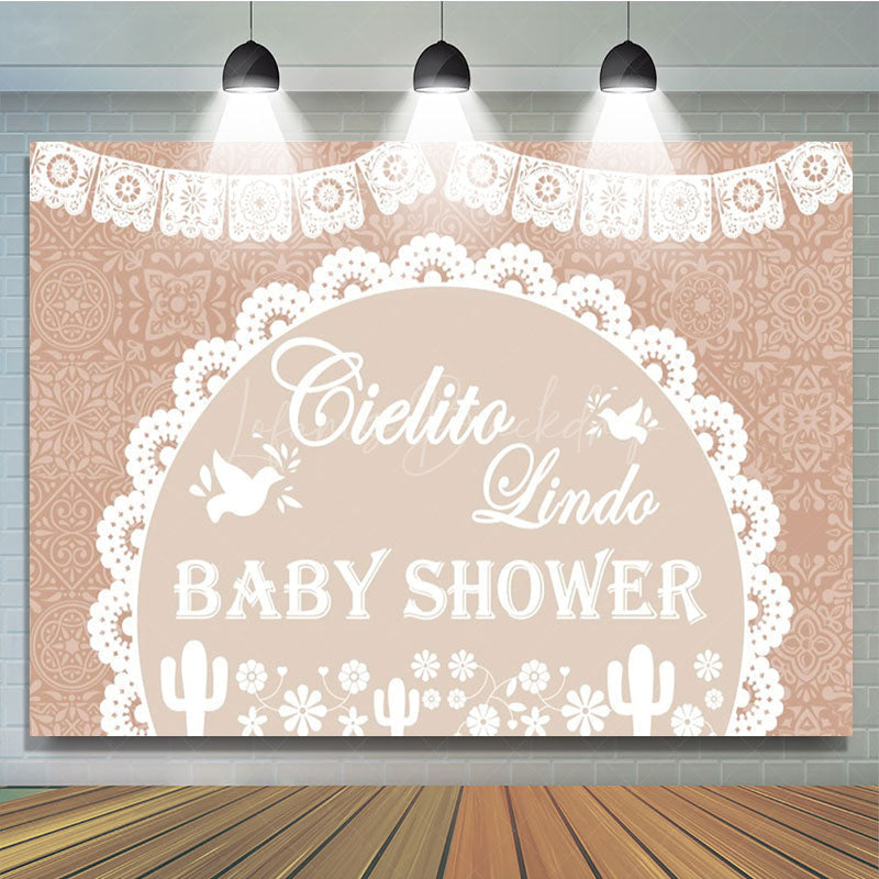 Lofaris Cielito Lindo Dove Mexico Theme Baby Shower Backdrop