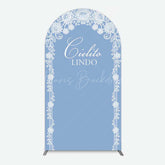 Lofaris Cielito Lindo Floral Blue Bridal Shower Arch Backdrop