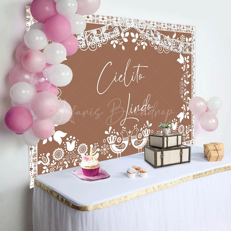 Lofaris Cielito Lindo Mexico Boho Birthday Party Backdrop