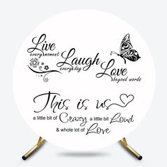 Lofaris Circle Butterfly Vows Simple Vibe Wedding Backdrop