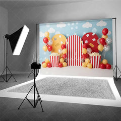 Lofaris Circus Cinema Popcorn Photography Backdrop Carnival Theme Birthday Party Banner