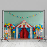 Lofaris Circus Fresh Colors Birthday Cake Smash Backdrop