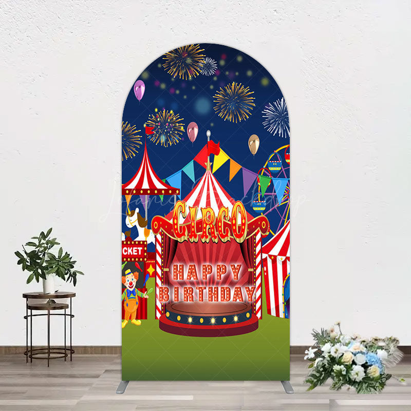 Lofaris Circus Nights Sweet Birthday Party Arch Backdrop
