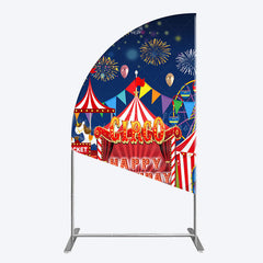 Lofaris Circus Nights Sweet Birthday Party Half Moon Arch Backdrop