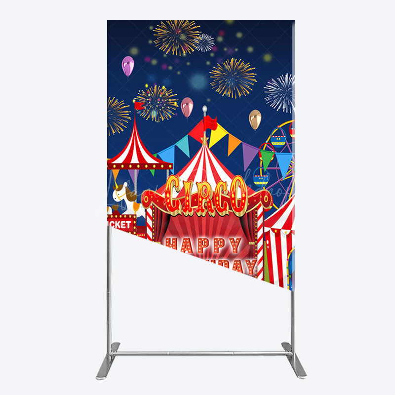 Lofaris Circus Nights Sweet Birthday Party Rectangle Backdrop
