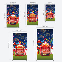 Lofaris Circus Nights Sweet Birthday Party Rectangle Backdrop