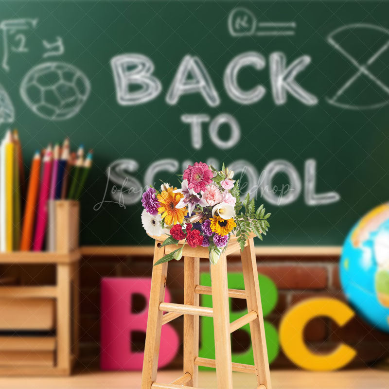 Lofaris Classic Blackboard Classroom Back To School Backdrop