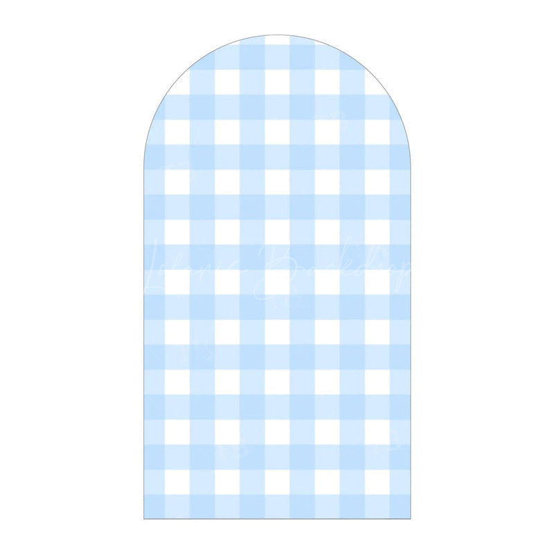Lofaris Classic Checkered Pattern Arch Backdrop Crisp Grid Patterns With Clean Lines Elegant Party Decorations