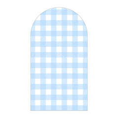 Lofaris Classic Checkered Pattern Arch Backdrop Crisp Grid Patterns With Clean Lines Elegant Party Decorations