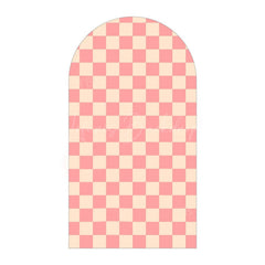 Lofaris Classic Checkered Pattern Arch Backdrop Crisp Grid Patterns With Clean Lines Elegant Party Decorations
