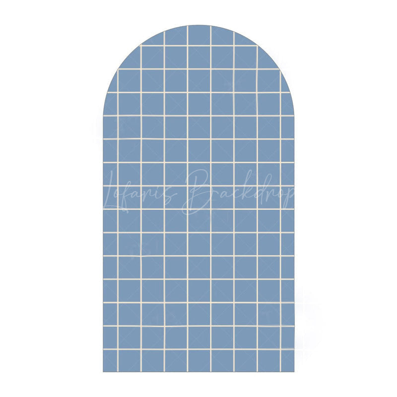 Lofaris Classic Checkered Pattern Arch Backdrop Crisp Grid Patterns With Clean Lines Elegant Party Decorations