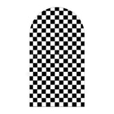 Lofaris Classic Checkered Pattern Arch Backdrop Crisp Grid Patterns With Clean Lines Elegant Party Decorations