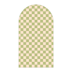 Lofaris Classic Checkered Pattern Arch Backdrop Crisp Grid Patterns With Clean Lines Elegant Party Decorations