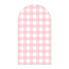 Lofaris Classic Checkered Pattern Arch Backdrop Crisp Grid Patterns With Clean Lines Elegant Party Decorations