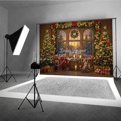 Lofaris Classic Christmas Toy Room Photography Backdrop Nutcrackers and Rocking Horse Holiday Mini Session Background