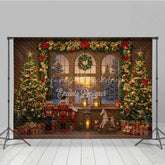 Lofaris Classic Christmas Toy Room Photography Backdrop Nutcrackers and Rocking Horse Holiday Mini Session Background