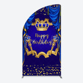Lofaris Classic Crown Scepter Tassel Birthday Half Moon Arch Backdrop
