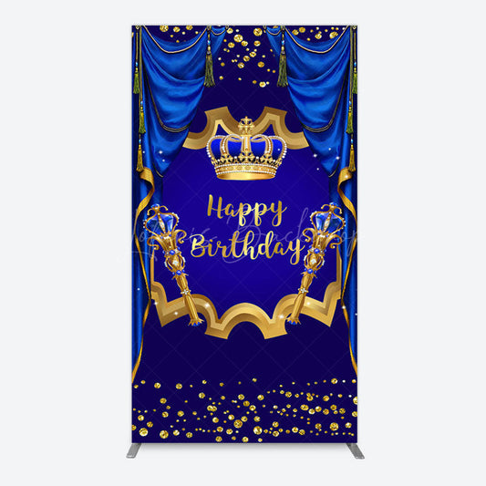 Lofaris Classic Crown Scepter Tassel Birthday Rectangle Backdrop