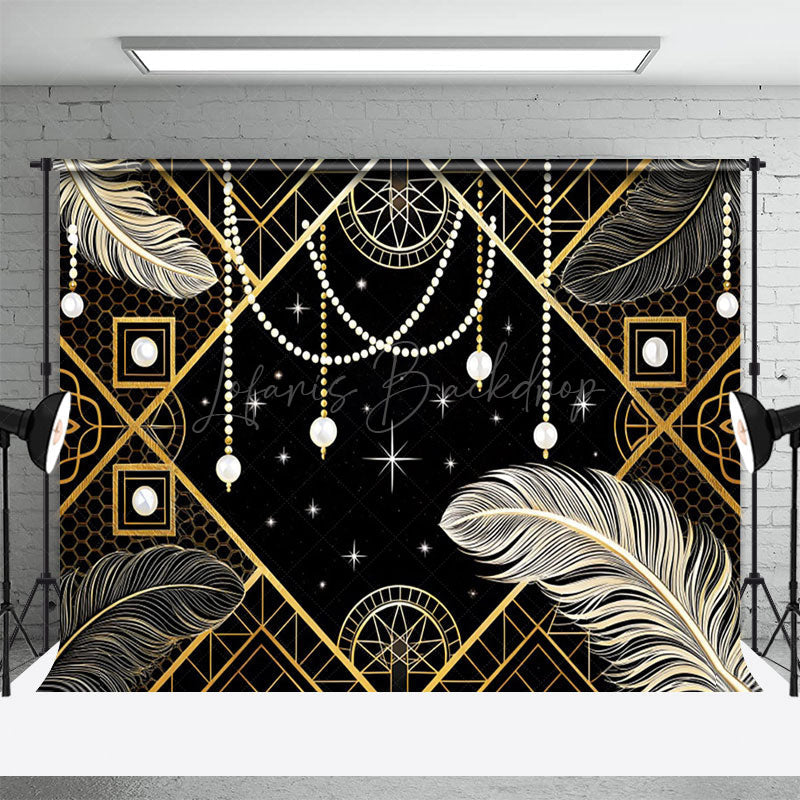 Lofaris Classic Gatsby Theme Pearl Lines Elegant Backdrop