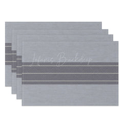 Lofaris Classic Grey Striped Placemats Set of 4 Simple and Modern Design for Farmhouse Kitchen Dining Table