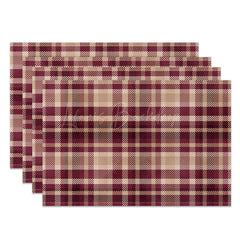 Lofaris Classic Plaid Geometric Patterns Set of 4 Placemats
