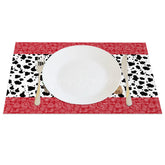 Lofaris Classic Retro Patterns Cowboy Set of 4 Placemats