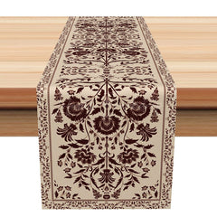 Lofaris Classic Slovak Folk Pattern Table Runner for Traditional European and Ethnic Kitchen Dining Decor