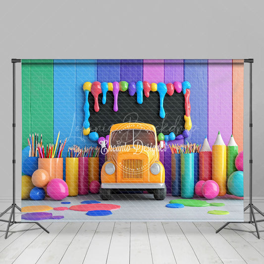 Lofaris Classroom Chalkboard Back To School Backdrop For Photo