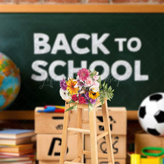 Lofaris Clean Classroom Podium Back To School Photo Backdrop
