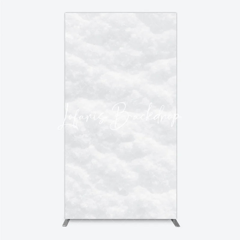Lofaris Clean White Snow Texture Rectangle Arch Backdrop Winter Wonderland Holiday Party Photography Decor