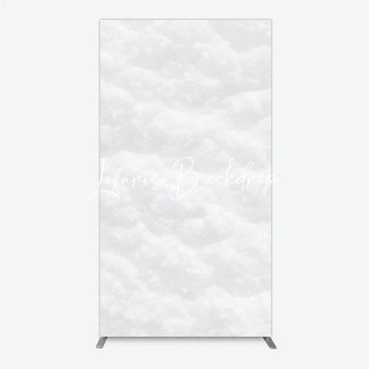 Lofaris Clean White Snow Texture Rectangle Arch Backdrop Winter Wonderland Holiday Party Photography Decor