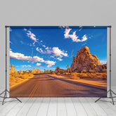 Lofaris Clear Sky Weather Desert Road Photography Backdrop