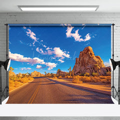 Lofaris Clear Sky Weather Desert Road Photography Backdrop