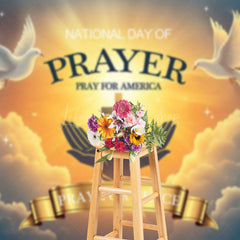 Lofaris Cloud Holy Light Pigeon National Prayer Day Backdrop