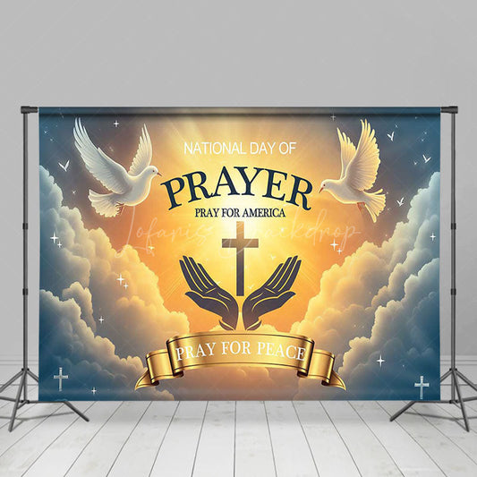 Lofaris Cloud Holy Light Pigeon National Prayer Day Backdrop
