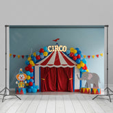 Lofaris Clown Elephant Circo Circus Cake Smash Photo Backdrop