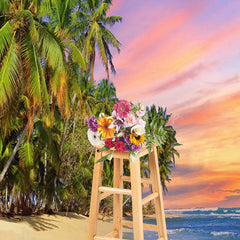 Lofaris Coconut Sunset Beach Summer Vibe Holiday Backdrop
