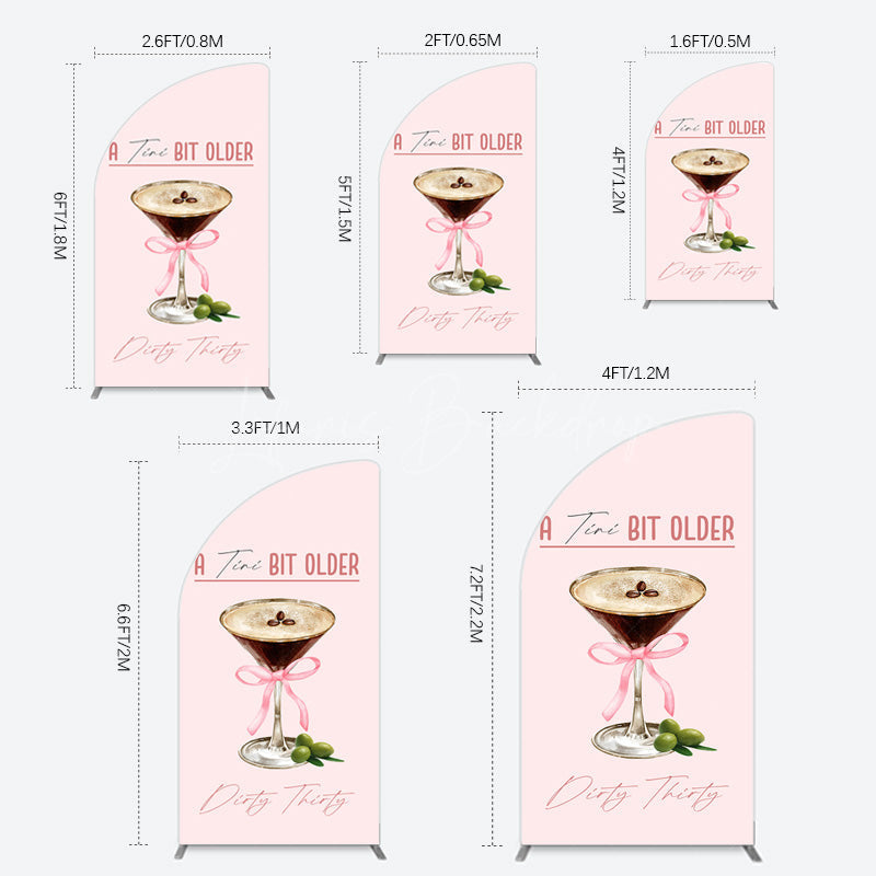 Lofaris Coffee A Tini Bit Older Dirty Thirty Half Moon Arch Backdrop