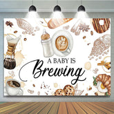 Lofaris Coffee Beans A Baby Is Brewing Shower Backdrop